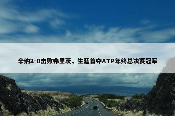 辛纳2-0击败弗里茨，生涯首夺ATP年终总决赛冠军