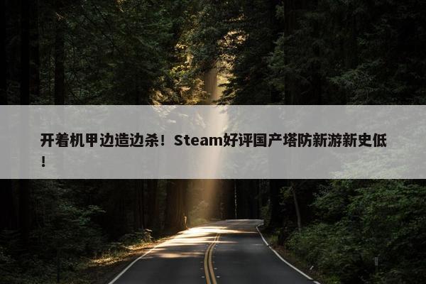 开着机甲边造边杀！Steam好评国产塔防新游新史低！