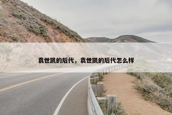 袁世凯的后代，袁世凯的后代怎么样