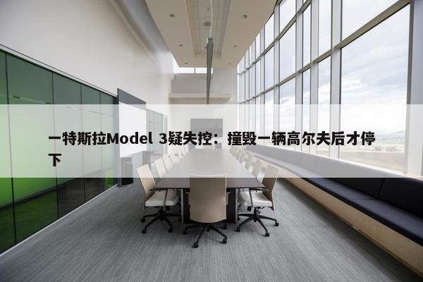 一特斯拉Model 3疑失控：撞毁一辆高尔夫后才停下