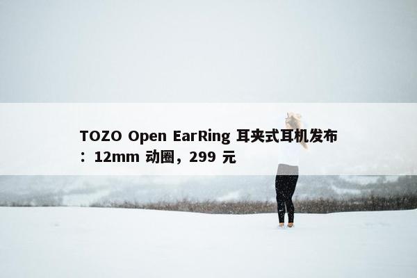 TOZO Open EarRing 耳夹式耳机发布：12mm 动圈，299 元