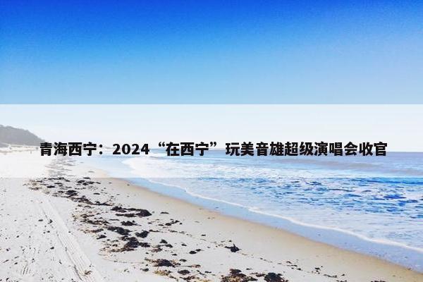 青海西宁：2024“在西宁”玩美音雄超级演唱会收官