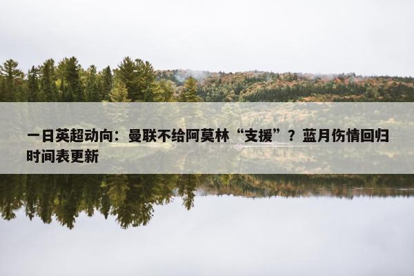 一日英超动向：曼联不给阿莫林“支援”？蓝月伤情回归时间表更新