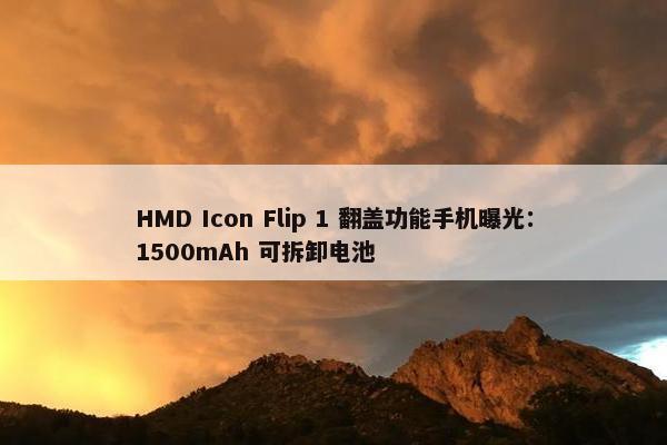 HMD Icon Flip 1 翻盖功能手机曝光：1500mAh 可拆卸电池