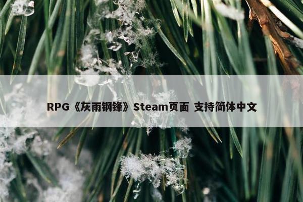 RPG《灰雨钢锋》Steam页面 支持简体中文