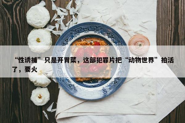 “性诱捕”只是开胃菜，这部犯罪片把“动物世界”拍活了，要火