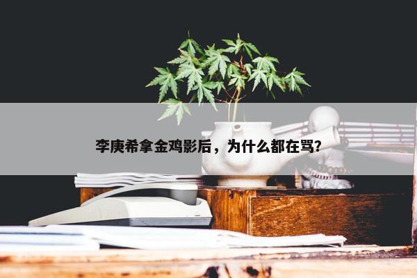 李庚希拿金鸡影后，为什么都在骂？