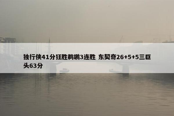 独行侠41分狂胜鹈鹕3连胜 东契奇26+5+5三巨头63分