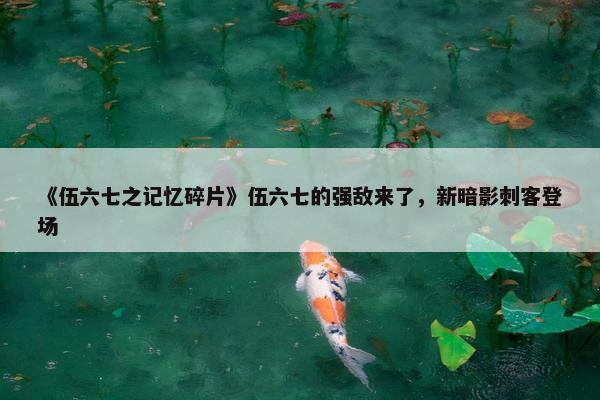 《伍六七之记忆碎片》伍六七的强敌来了，新暗影刺客登场