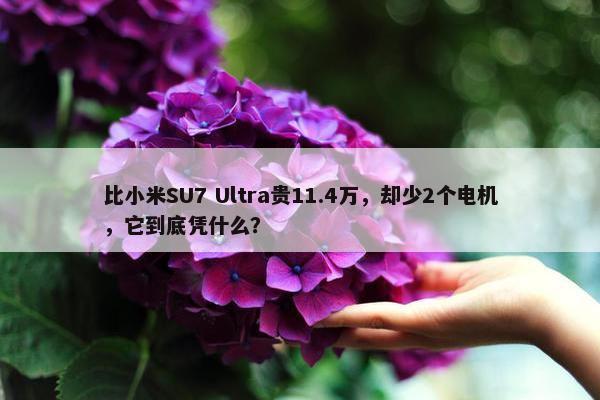 比小米SU7 Ultra贵11.4万，却少2个电机，它到底凭什么？