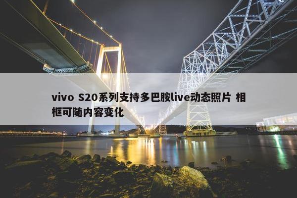 vivo S20系列支持多巴胺live动态照片 相框可随内容变化