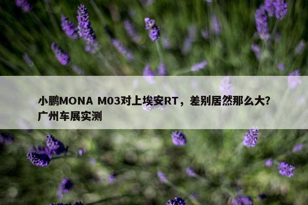 小鹏MONA M03对上埃安RT，差别居然那么大？广州车展实测