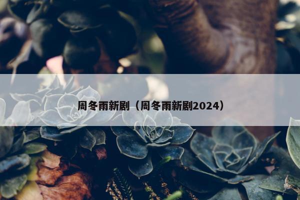 周冬雨新剧（周冬雨新剧2024）