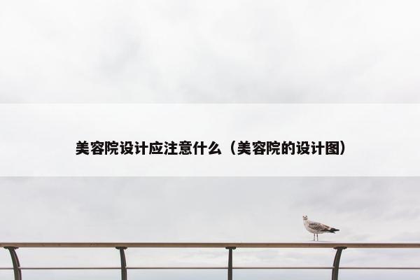 美容院设计应注意什么（美容院的设计图）