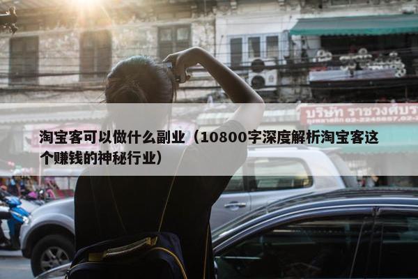 淘宝客可以做什么副业（10800字深度解析淘宝客这个赚钱的神秘行业）