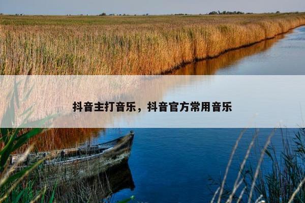 抖音主打音乐，抖音官方常用音乐