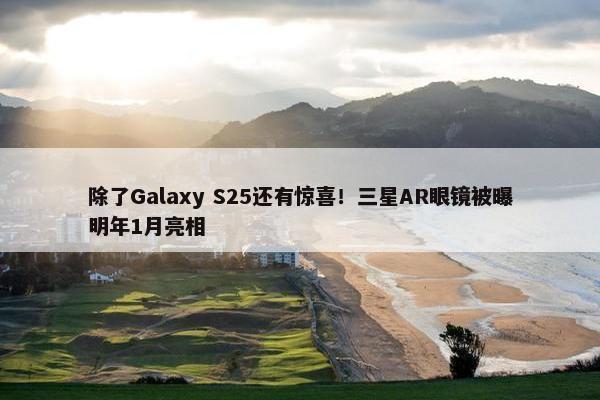 除了Galaxy S25还有惊喜！三星AR眼镜被曝明年1月亮相