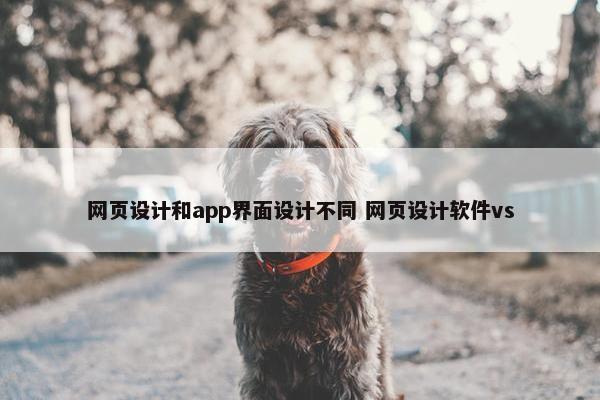 网页设计和app界面设计不同 网页设计软件vs