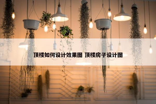 顶楼如何设计效果图 顶楼房子设计图