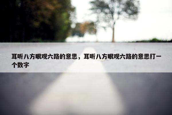 耳听八方眼观六路的意思，耳听八方眼观六路的意思打一个数字