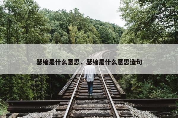 瑟缩是什么意思，瑟缩是什么意思造句