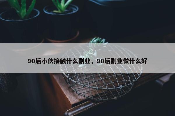 90后小伙接触什么副业，90后副业做什么好