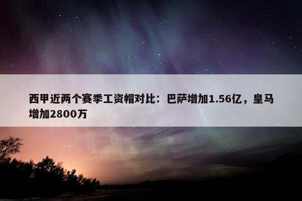 西甲近两个赛季工资帽对比：巴萨增加1.56亿，皇马增加2800万