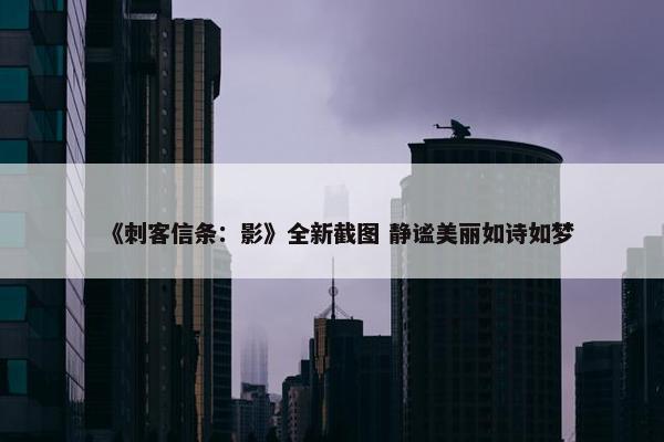 《刺客信条：影》全新截图 静谧美丽如诗如梦