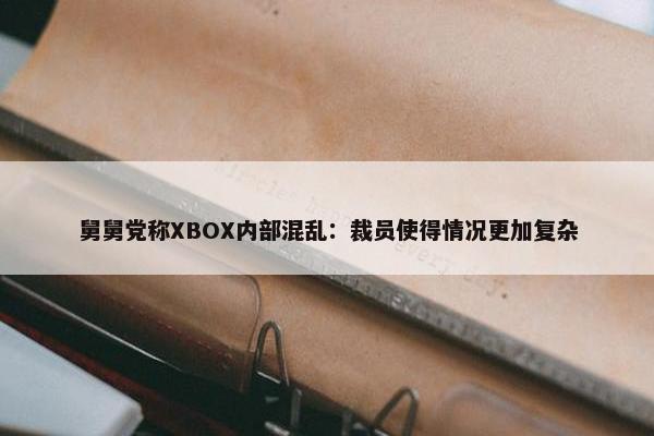 舅舅党称XBOX内部混乱：裁员使得情况更加复杂