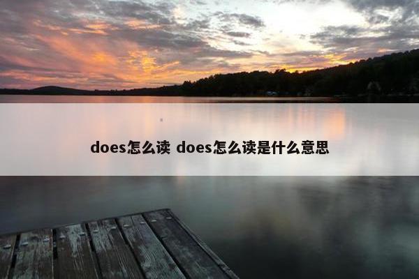 does怎么读 does怎么读是什么意思