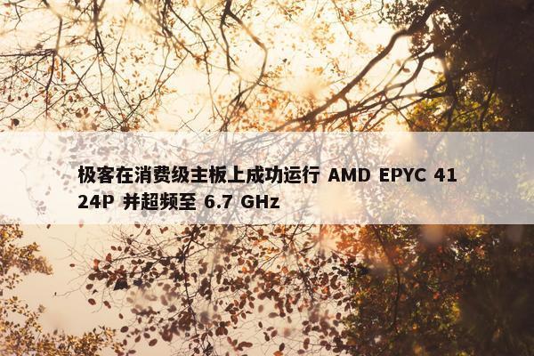 极客在消费级主板上成功运行 AMD EPYC 4124P 并超频至 6.7 GHz