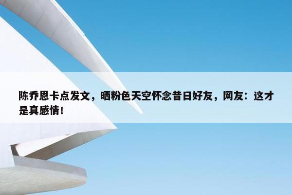 陈乔恩卡点发文，晒粉色天空怀念昔日好友，网友：这才是真感情！