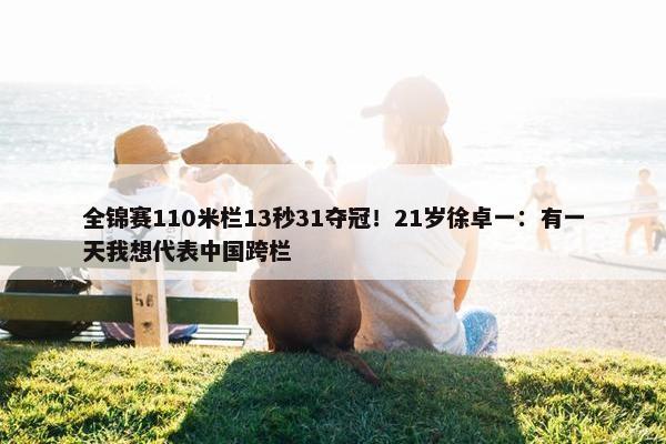 全锦赛110米栏13秒31夺冠！21岁徐卓一：有一天我想代表中国跨栏