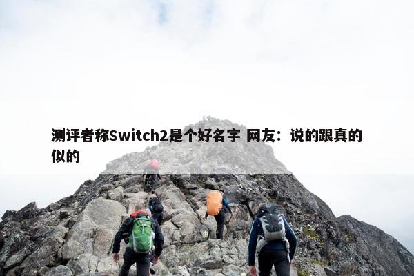 测评者称Switch2是个好名字 网友：说的跟真的似的