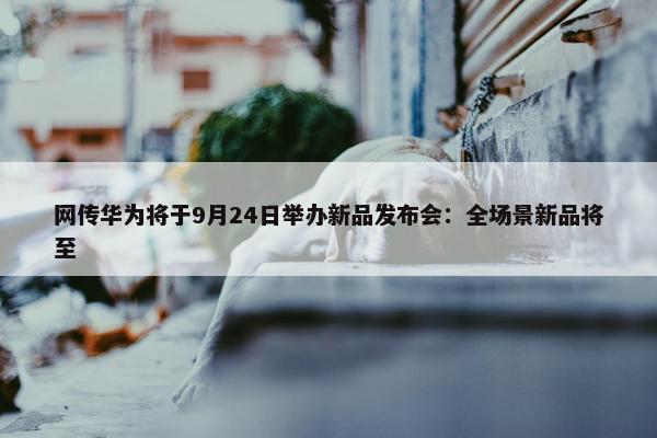 网传华为将于9月24日举办新品发布会：全场景新品将至