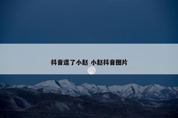 抖音逗了小赵 小赵抖音图片