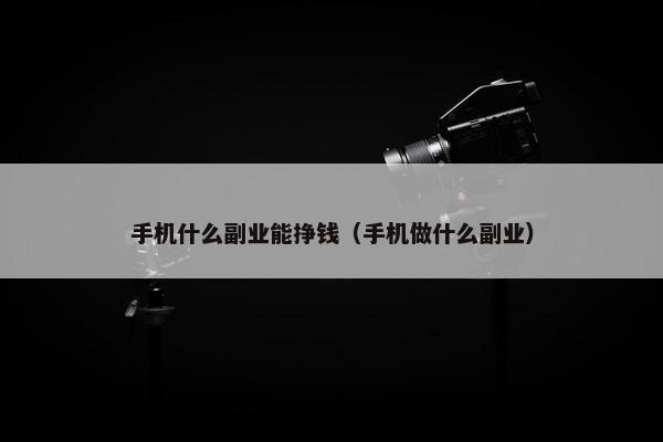 手机什么副业能挣钱（手机做什么副业）