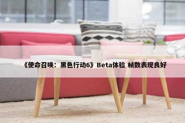 《使命召唤：黑色行动6》Beta体验 帧数表现良好