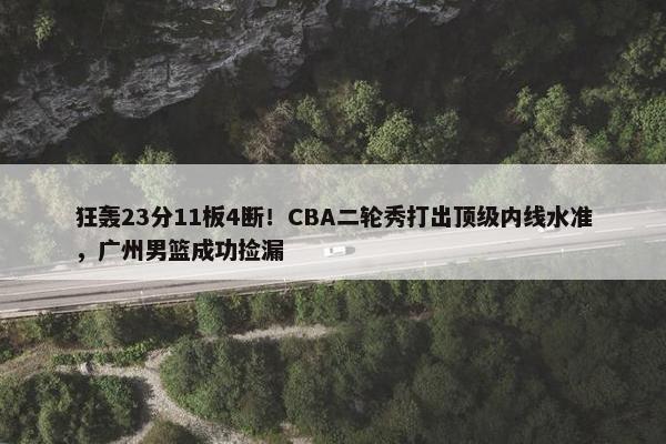 狂轰23分11板4断！CBA二轮秀打出顶级内线水准，广州男篮成功捡漏