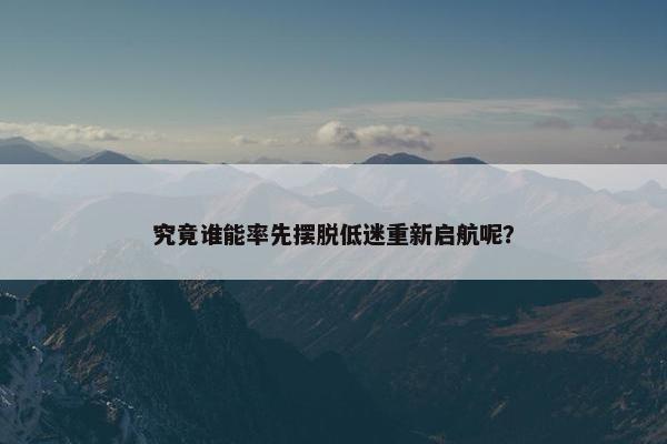 究竟谁能率先摆脱低迷重新启航呢？