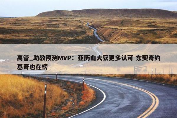 高管_助教预测MVP：亚历山大获更多认可 东契奇约基奇也在榜