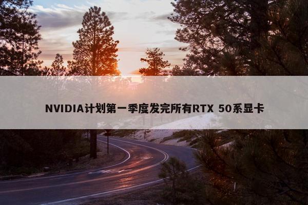 NVIDIA计划第一季度发完所有RTX 50系显卡