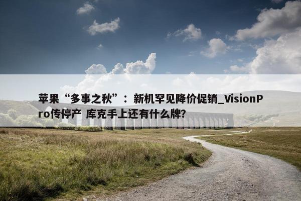 苹果“多事之秋”：新机罕见降价促销_VisionPro传停产 库克手上还有什么牌？