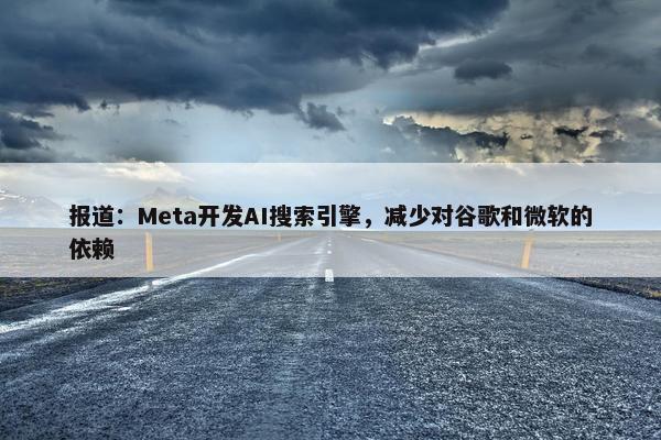 报道：Meta开发AI搜索引擎，减少对谷歌和微软的依赖