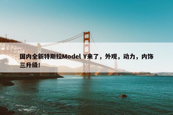 国内全新特斯拉Model Y来了，外观，动力，内饰三升级！