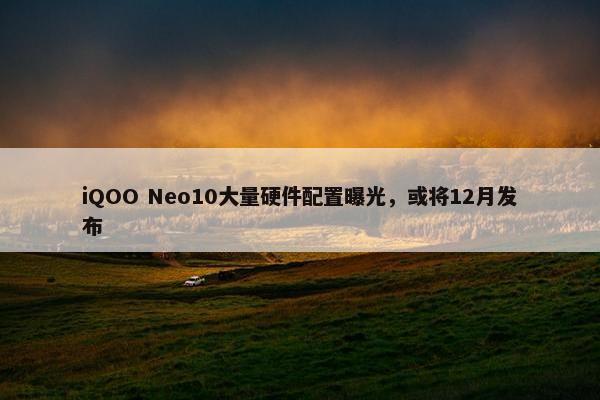 iQOO Neo10大量硬件配置曝光，或将12月发布