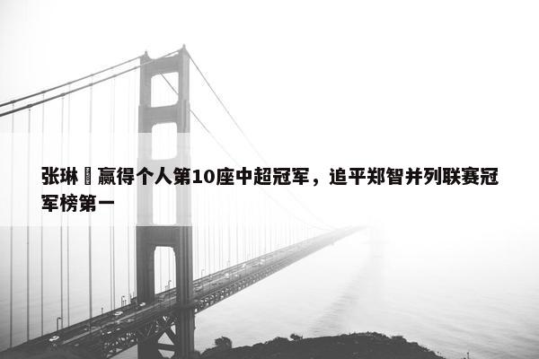 张琳芃赢得个人第10座中超冠军，追平郑智并列联赛冠军榜第一