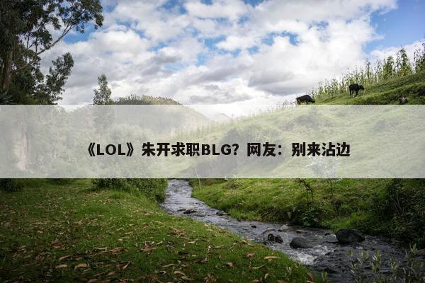 《LOL》朱开求职BLG？网友：别来沾边