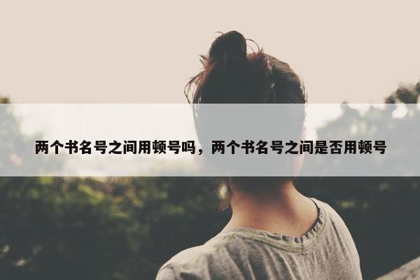 两个书名号之间用顿号吗，两个书名号之间是否用顿号