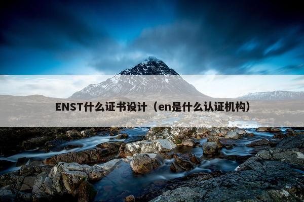 ENST什么证书设计（en是什么认证机构）